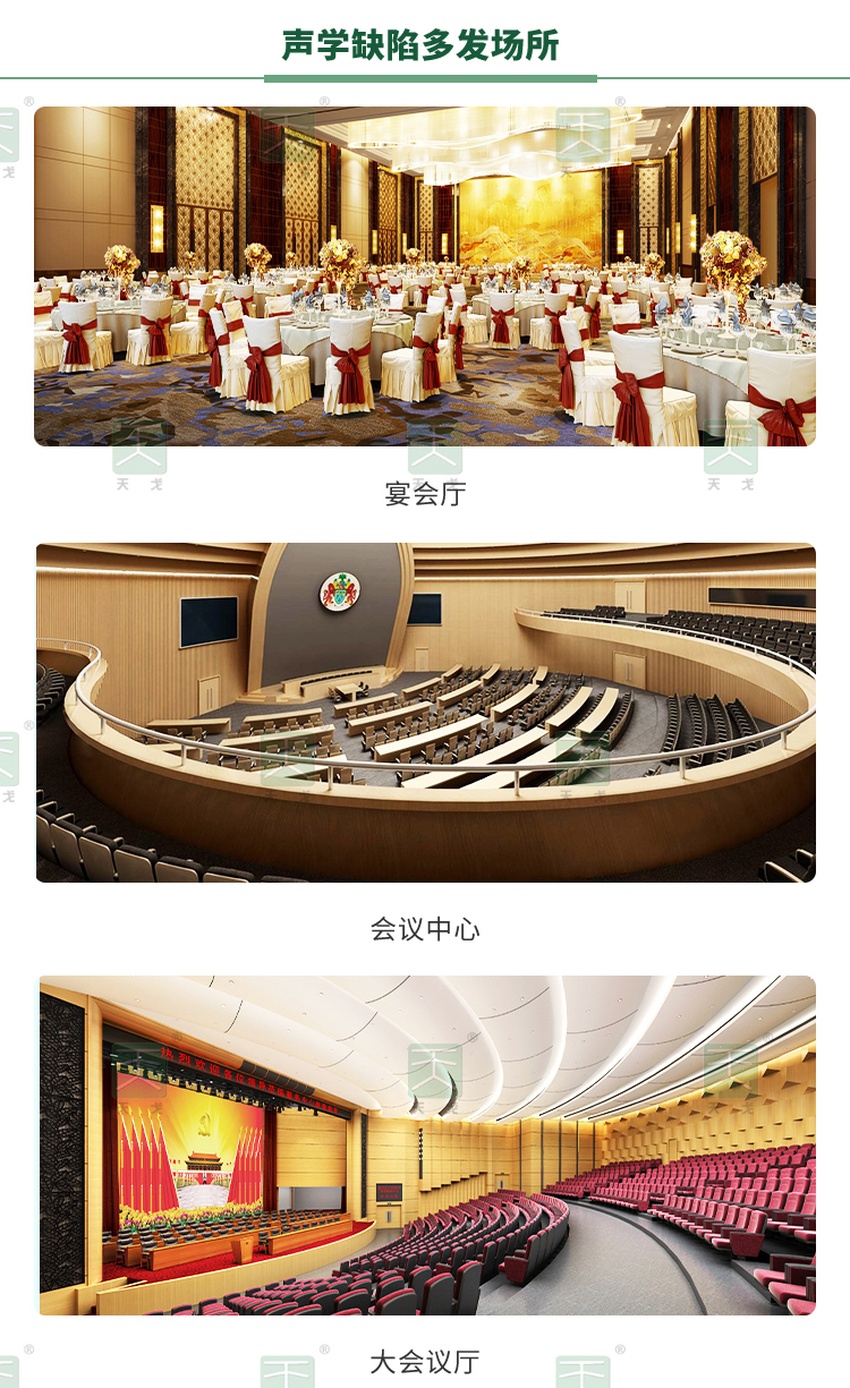 多功能廳（會議室）聲學缺陷多發場所