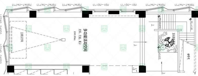 深圳中廣核多功能會議廳平面圖